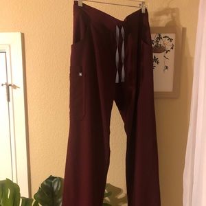 FIGS Burgundy scrub pants
